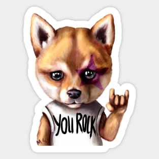 You Rock. Shiba inu dog Sticker